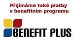 Přijímáme také platby v programu Benefit pluss